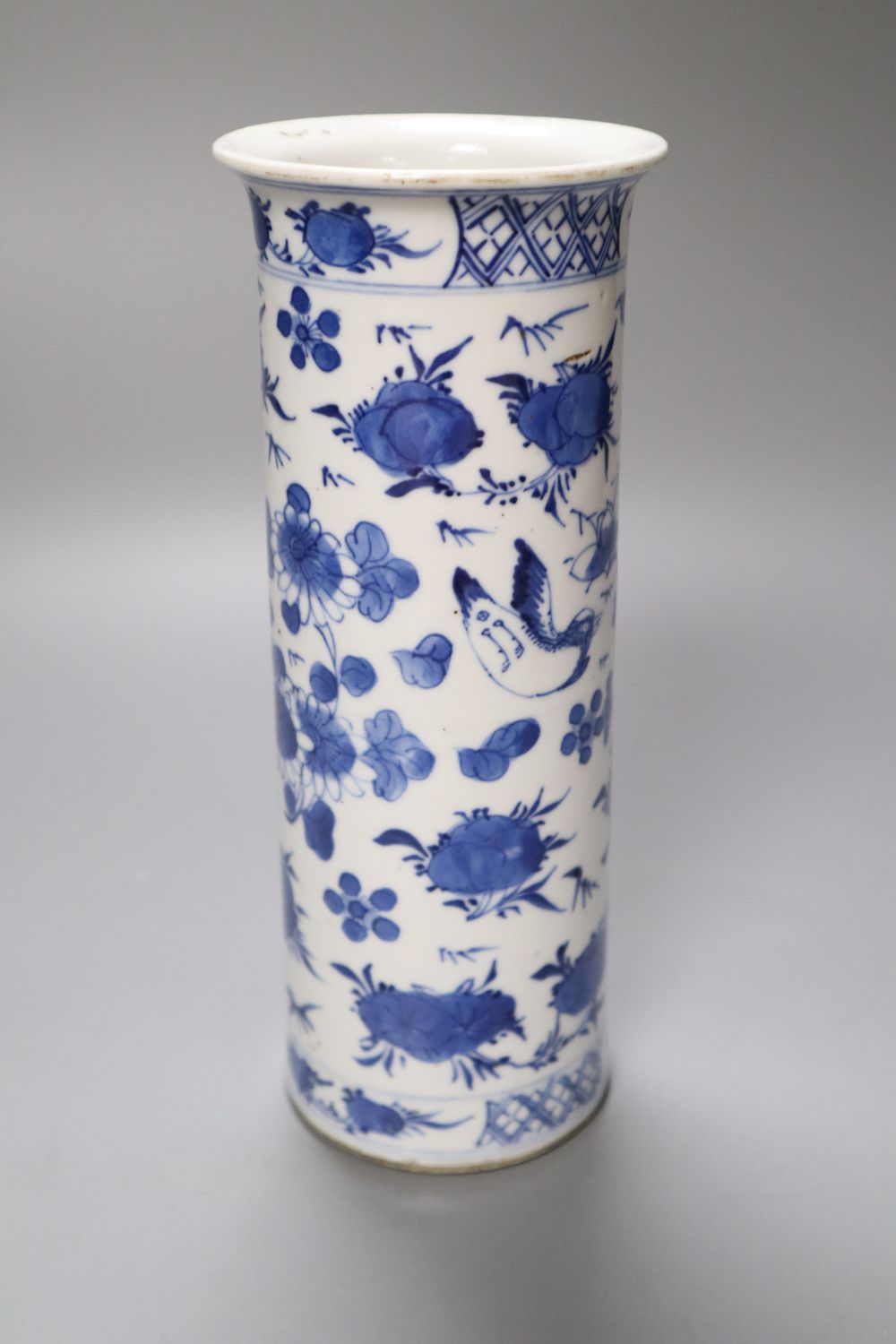 A 19th century Chinese blue and white vase